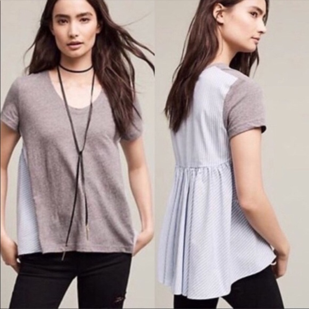 Anthropologie Deletta Callista Striped Swing Top